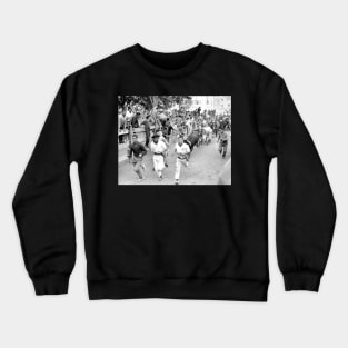 Pamplona Spain Running of the Bulls Crewneck Sweatshirt